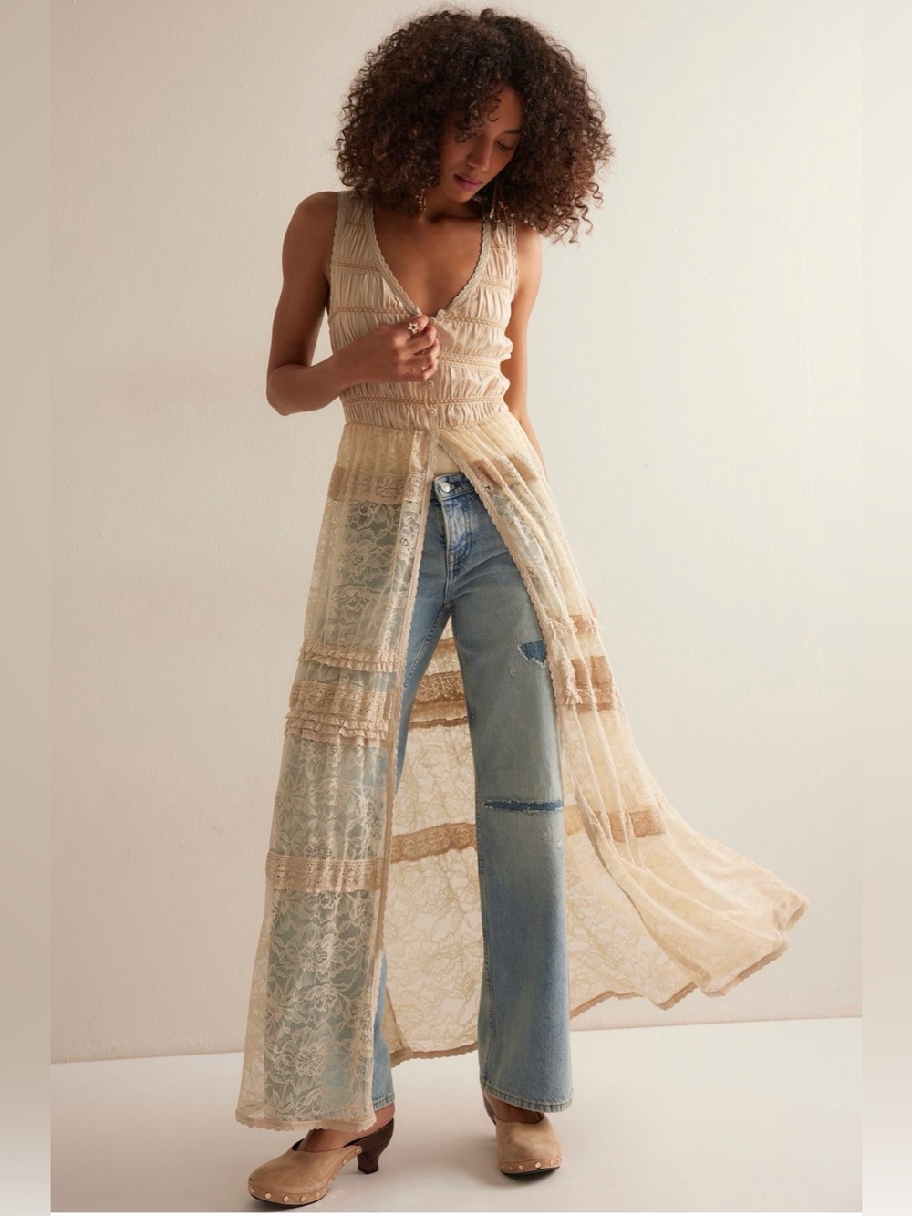 Free People Sweet Saloon Sleeveless Maxi Dress Size S